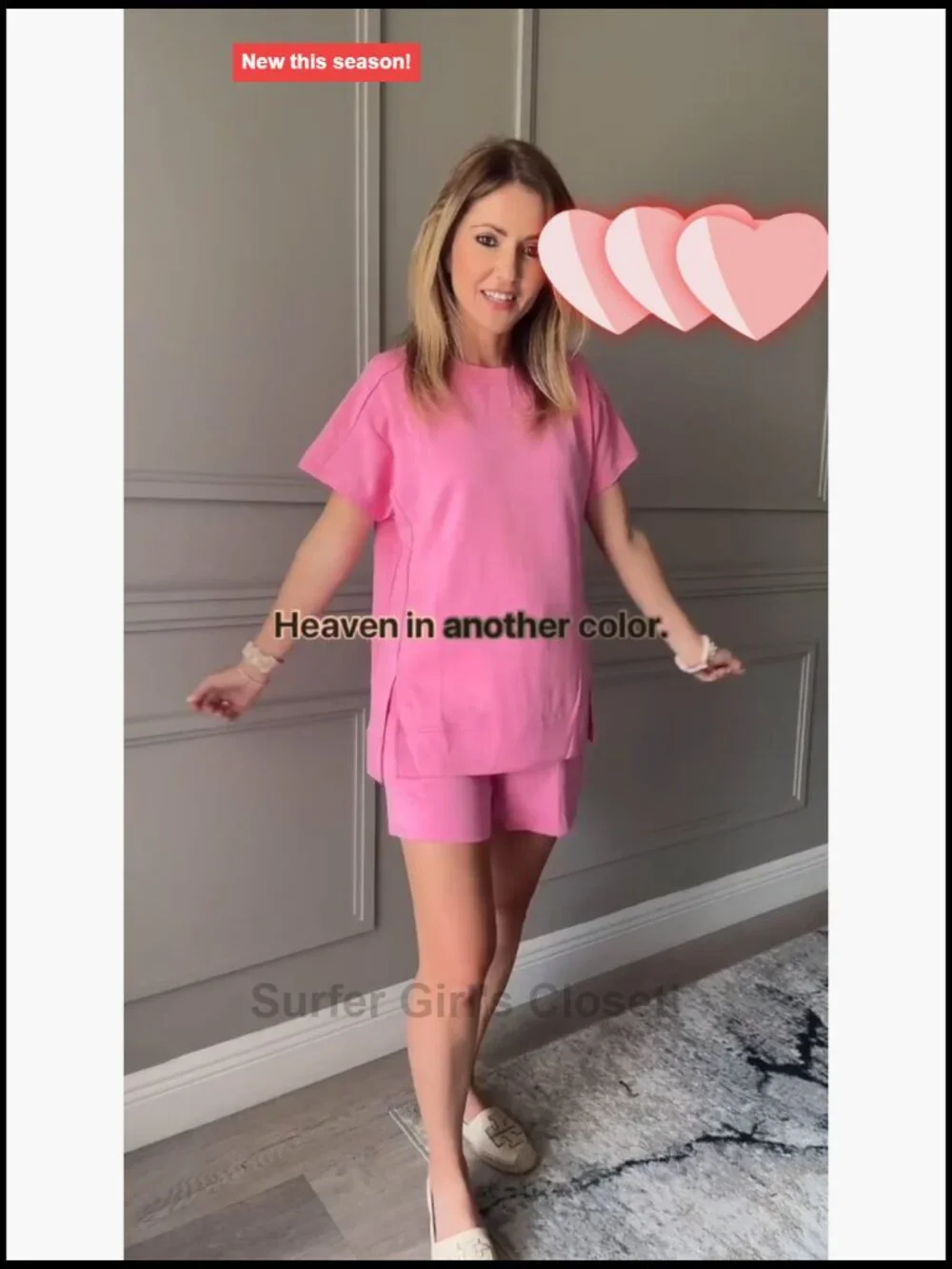 2 Piece Shorts Set with Pocket High Waist Side Split Summer Lounge Travel